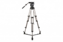 Professional Aluminum Tripod System with Floor-level Spreader for ENG Setups