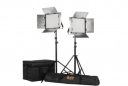 Rayden 1 x 1 Bi-Color (3200K-5600K)2-Point Panel LED Light Kit w/ Gold & V-Mount