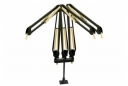 Triple Deluxe Microphone Arm and Riser System (Black and Gold)
